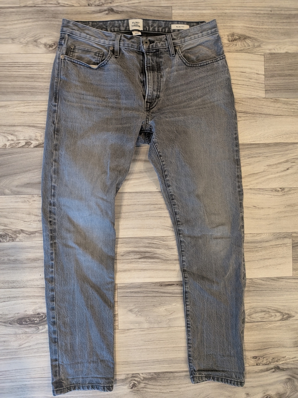 Flint And Tinder Men's All American Slim Fit Jeans Washed Black 31x29